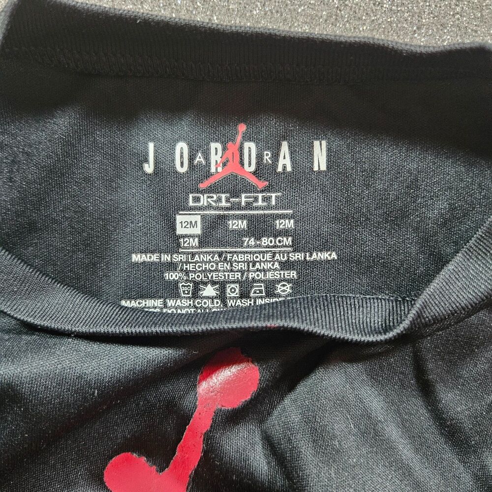 Jordan Dri-FIT Outfit Set 12M Black Red Jumpman Shirt Shorts